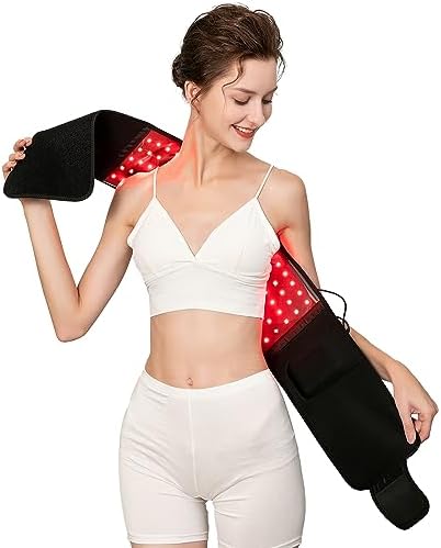 Red Light Therapy Belt, Infrared Light Therapy Wrap Red Light Therapy Device for Body with Timer for Back Shoulder Waist Muscle Pain Relief for Women Men