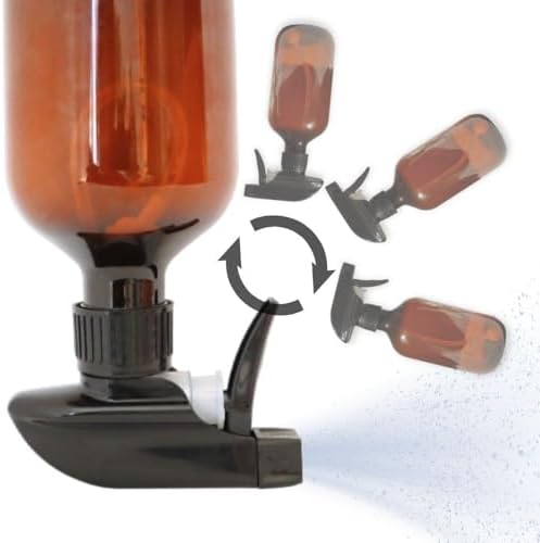 360° Spray Bottle (2 Pack) | Upside Down Spray Bottles | All Purpose Plastic Amber Spray Bottles