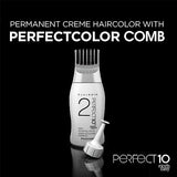 Clairol Nice'n Easy Perfect 10 Permanent Hair Dye, 4 Dark Brown Hair Color, Pack of 2