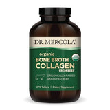 Dr. Mercola Organic Bone Broth Collagen, 90 Servings (270 Tablets), Organically Raised Grass-Fed Beef, Dietary Supplement, Supports Bone and Joint Comfort, USDA Organic, Non-GMO