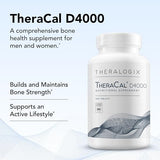 Theralogix TheraCal D4000 - Bone Health Support Supplement with Calcium, Magnesium, Vitamin D3, Vitamin K2 & Boron* - 90-Day Supply - NSF Certified - 360 Tablets