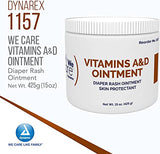 Dynarex Vitamins A & D Ointment, Ointment with Vitamin A and Vitamin D Skin Protectant, for Diaper Rash and Discomfort, White, 4-15 oz Jars of Dynarex Vitamins A & D Ointment