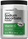 Horbäach Buffered Sodium Ascorbate Vitamin C Powder | 16 oz | Vegan, Non-GMO, and Gluten Free Supplement