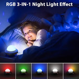 Oloaxolx Rechargeable Disco Ball, Party Lights Night Light 2 in 1 RGB Dj Lighting Strobe Lamp with Sound Activated 6 Modes for Home Room Dance Parties Birthday Halloween Christmas Decorations(2pcs)