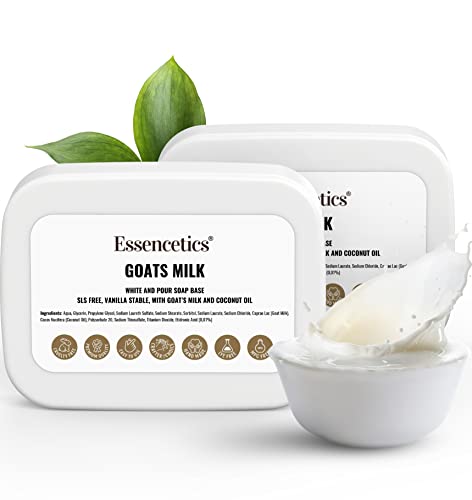 10LB - Goats Milk Soap Base Bulk - SLS Free, No Palm Oil – All Natural, Easy DIY Soap Making for Personal and Professional Use – Create Luxurious, Moisturizing Handmade Soaps