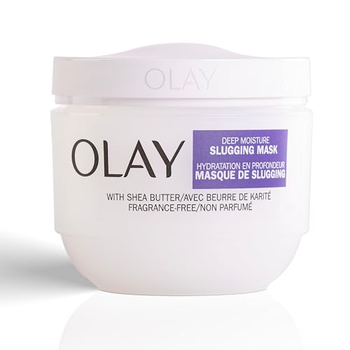 Olay Deep Moisture Slugging Mask with Shea Butter, Fragrance Free, 3.4 oz