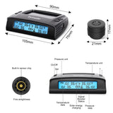 Tymate RV Tire Pressure Monitoring System - M7-3 TPMS Tire Pressure Monitor System(0-145 PSI) with Solar Charger, RV TPMS with 4 sensors & 5 Alarm Modes, LCD Display, Auto Sleep Mode, Easy to Install