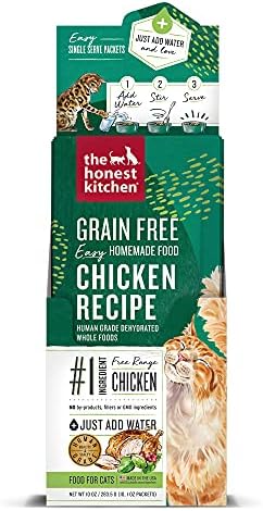 The Honest Kitchen Dehydrated Grain Free Chicken Cat Food, Single Serve Pack, 1 oz x10