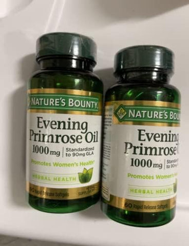 Nature's Bounty Nature's Bounty Evening Primrose Oil, 1000mg, 120 Softgels (2 X 60 Count Bottles), 120 Count ()