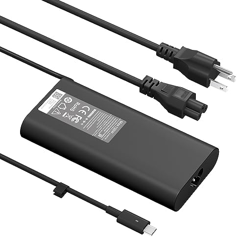 New Replacement Dell 130W Laptop Charger USB C Type C for Dell XPS 15 9575 9520 9510 9500 17 9720 9710 9700 Precision 5530 5550 5560 5570 5750 5760 3560 Latitude 5411 5421 5511 5520 5521 Power Cord