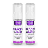 EverSmile OrthoFoam Braces Cleaner. Cleans Under Metal, Ceramic, Clear Brackets & Wires. Brush, Rinse with & Use in Trays. Foaming Bubbles Whiten Teeth & Fight Plaque (50ml - 2pk)