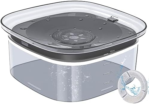 UPSKY 4L Dog Water Bowl 135oz No Spill Dog Bowl Extra Large Capacity Slow Drinking Water Feeder, Splash Proof Pet Water Dispenser Vehicle Carried Travel Water Floating Bowl for Dogs, Cats