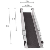 DMI Wheelchair Ramp,Entry Threshold Handicap Ramp, FSA Eligible, is Portable and Adjustable from 3-5 Ft Long, 4.5 In Wide for Entryway, Doors,Steps,Shed or Curb, 2 Ramps Included