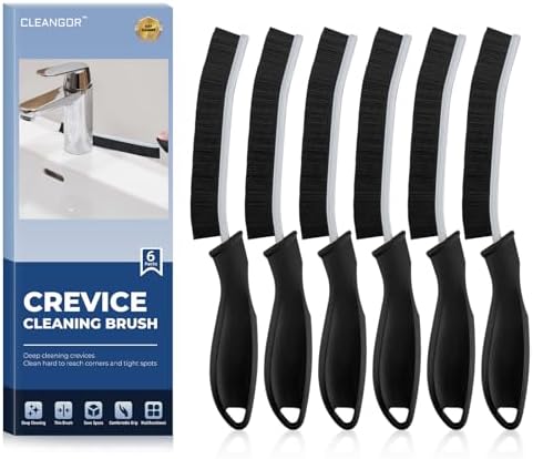 Crevice Cleaning Brushes, Cleaner Scrub Brush Tool for Hard to Reach Tight Space, Home Essentials, Cleaning Supplies for Shower, Bathroom, Kitchen, Toilet, Window