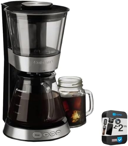 Cuisinart Automatic Cold Brew Coffeemaker with 7-Cup Glass Carafe DCB-10 (Renewed) Bundle with 2 Year Enhanced Protection Pack