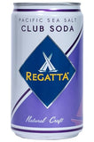 Pacific Sea Salt Club Soda, Regatta Craft Mixers, Zero Calorie, Premium Cocktail Mixer, 7.5oz, Case of 24 Sleek Cans