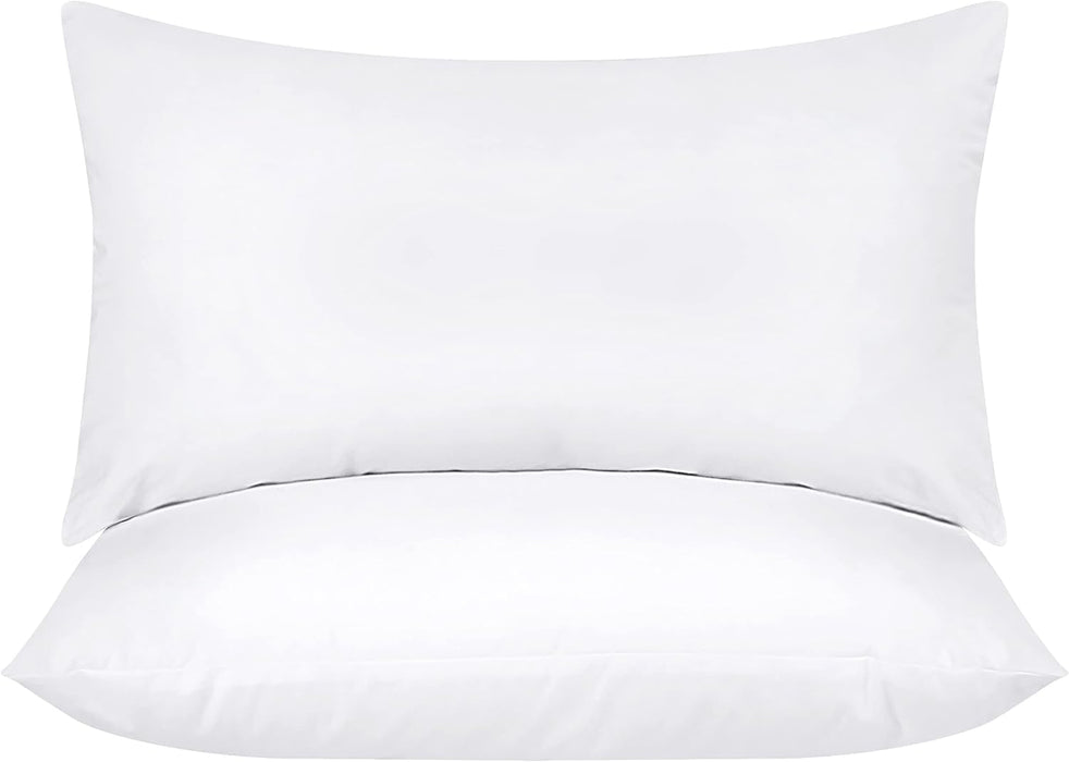 Utopia Bedding Throw Pillows Insert (Pack of 2, White) - 12 x 20 Inches Bed and Couch Pillows - Indoor Decorative Pillows