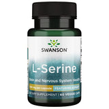 Swanson Ajipure L-Serine Pharmaceutical USP Grade High Purity Amino Acid Supplement Cognitive Function Brain Health 500 mg 60 Veggie Capsules