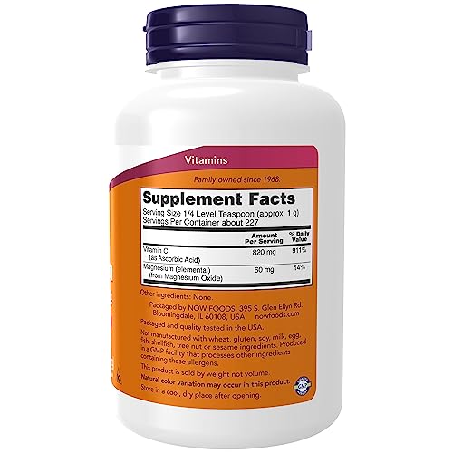 NOW Supplements, Magnesium Ascorbate Powder, Buffered, Antioxidant Protection*, 8-Ounce