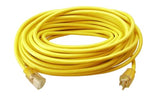 Southwire Outdoor Extension Cord, 50 Ft, 12 gauge 3 prong, Heavy Duty, SJTW Cord, Yellow, 2588