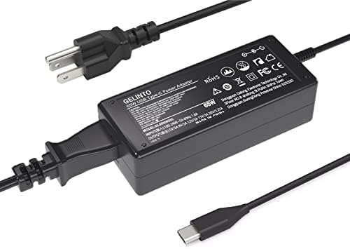 65W Chromebook Charger USB-C Fit for Dell Chromebook 3100 3110 Latitude 5420 5520 5320 5440 5540 5550 5430 5530 7420 7430 7440 Inspiron 14 2-in-1 Laptop Type-C AC Power Supply Adapter Cord