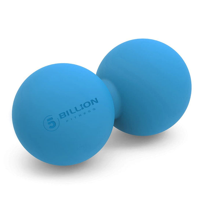 5BILLION Peanut Massage Ball - Double Lacrosse Massage Ball & Mobility Ball for Physical Therapy, Deep Tissue Massage Tool for Myofascial Release,Light Blue