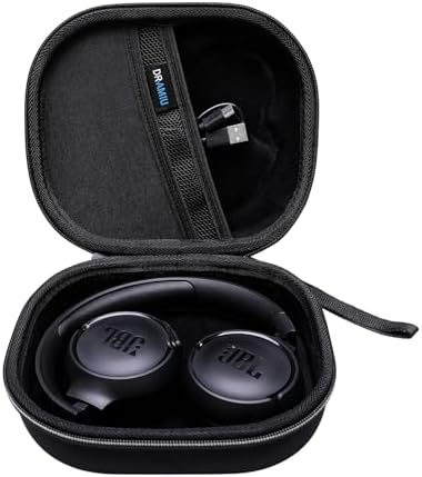 Travel Case for JBL Tune 510BT/ 520BT/ 660NC/ 670NC/ 570BT/ 500BT/ Tune 525BT/ 500/ JBL Live 460NC/ 670NC/ JBL T450BT, Soundcore H30i, Samsung AKG Foldable Small Headphones Black