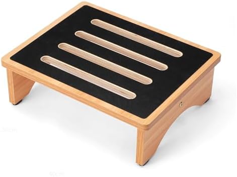 StrongTek 5" High Wooden Bed Step Stool for Adults, Sturdy Bedside & Shower Steps, 440lb Capacity, Versatile Mobility Aid for Seniors, Kitchen Use, Surgery Recovery, Anti-Slip, Portable Design