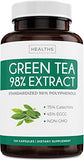 Green Tea Extract Capsules 98% with EGCG - 120 Count (Non-GMO) for Natural Metabolism Boost - Leaf Polyphenol Catechins - Antioxidant Supplement - Green Tea Pills - 1000mg (500mg per Capsule)