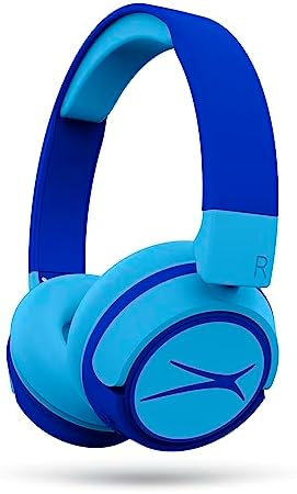 Altec Lansing Kid Safe 2-in-1 Wireless Bluetooth Headphones - Crystal Clear Sound, Safe Volume Limiting, Foldable Design - Enjoy Audio and Protect Your Child's Hearing