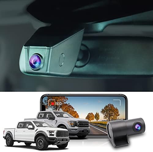 Fitcamx Front 4K+Rear 1080P Dash Cam Adapts for Ford F150 F250 2021-2025 Limited XLT XL Raptor Lariat Platinum King Ranch Tremor, OEM Look, Dual HD Video, WiFi&APP, Loop Recording, G-Sensor,128GB Card