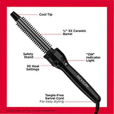 Revlon Perfect Heat Triple Ceramic Curling Brush Iron | For Silky Smooth Wave Curls (3/4 in)