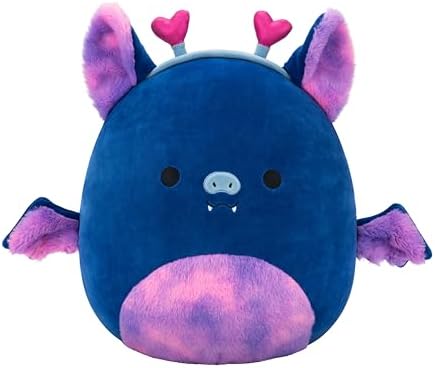 Squishmallows Original 14in Milan The Navy Blue Fruit Bat with Heart Headband – Official Jazwares Plush (Large)