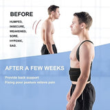 Back Brace Posture Corrector for Women Men -Adjustable and Breathable Support Scoliosis Back Brace for Waist, Back and Shoulder Pain - Improve Back Posture for Body Correction and Lumbar Support M(29"-33")