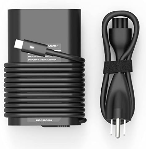 65W 45W USB C Laptop Charger for Dell Latitude 7420 5420 5520 5430 5440 7440 5450 5530 7330 7430 5540 5320 7320 9430 3450 3550 7410 2in1, XPS 13, Chromebook 3100 Computer Type C AC Adapter Power Cord