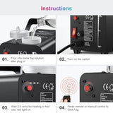 Upgraded Fog Machine with Continuous Fog, Fansteck Halloween Smoke Machine Professional Time Control One Key to Get 30S 60S 80S 3 Modes Continuous Spray, Remote Control/Over Temperature Protection