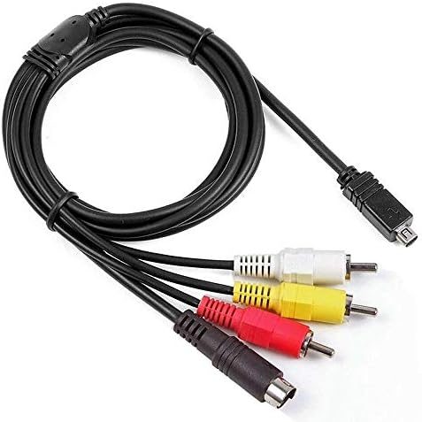 ANTOBLE 5ft AV A/V Audio Video RCA S-Video Cable Cord for Sony Camcorder Handycam DCR-HC28/e DCR-SX85/v/e/l SX85/b/r and More Models with 10 Pin Output Connector