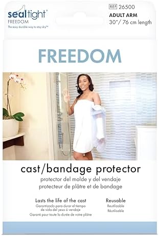 Brownmed Seal-Tight Freedom Cast & Bandage Protector - Waterproof Shower Cover for Arm Casts & Injuries - Universal