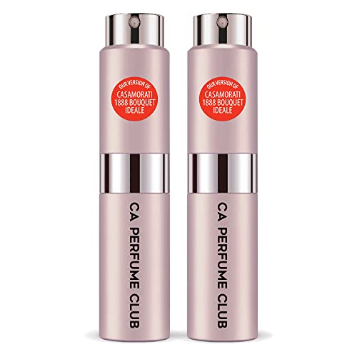 CA Perfume Club Impression of Xrjf Casamorati 1888 Bouquet Ideale For Women Replica Version Fragrance Dupes Concentrated Long Lasting Eau de Parfum Spray Refillable Atomizer Bottle 0.27 Fl Oz-X2