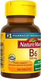 Nature Made Vitamin B-6 100 mg Tablets 100 ea (Pack of 4)