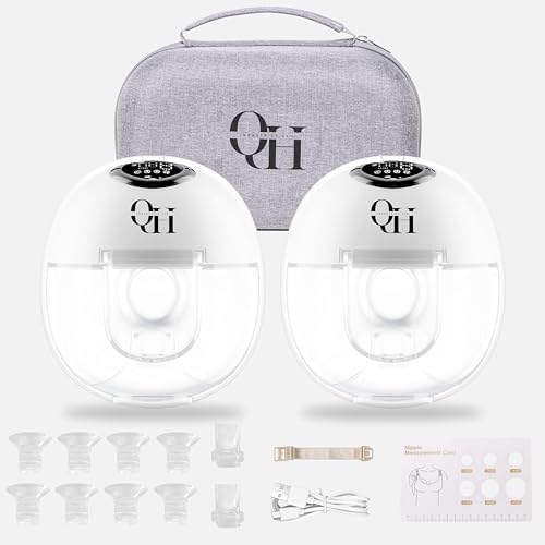 Baby Mouth Technology Breast Pump s39 – BPA-Free, Hands-Free & Ultra-Quiet |4 Modes &12 Levels Portable Breast Pump with 17/19/21/24MM Flange & 5 Milk Storage Bags 2Pack(White)