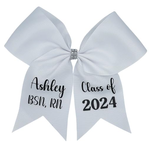 Custom Graduation Bow, Personalized Graduation Cap Bow, Graduation Cap Topper Bow, Grad Cap Bow