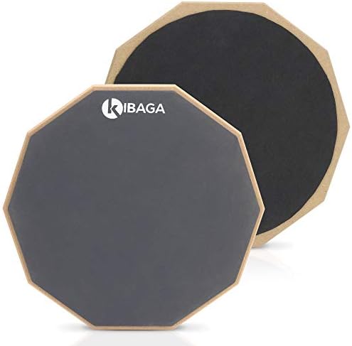 Silent Drum Practice Pad - 12 Inches Double Sided Drum Pad Provides A Great Rebound - Perfect Quiet Workouts On Snare Drums And On Your Lap