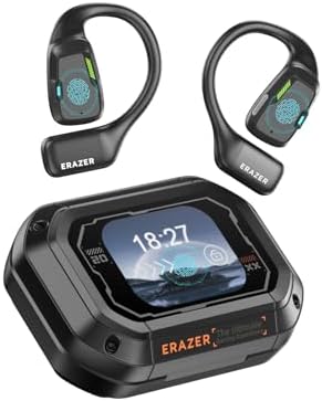 ERAZER XP6 AI Translator Earbuds, Real Time Translation Earbuds Support 150 Languages Bluetooth Translation & Meeting Summary, Open-Ear Design Language Translator Headphones with Digital Display