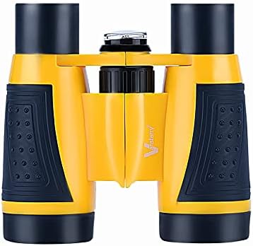 Compact Binoculars for Kids Bird Watching Hiking Camping Fishing Accessories Gear Essentials Best Toy Gifts for Boys Girls Children Toddler Waterproof 5X30 Optical Lens Including Compass