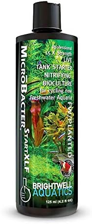 Brightwell Aquatics MicroBacter Start XLF - Concentrated Freshwater Nitrifying Bacteria - Quick Start Fish Tank Starter, Lift Microbe Levels & Water Filtering - Aquarium Water Treatments, 4.22 fl oz
