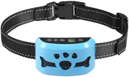 Dog Bark Collar, Anti Bark Collars for Large Medium Small Dogs with 7 Level Sensitivity Adjustable and 4 Stop Barking Modes, Rechargeable Bark Collar No Shock for Dogs with Beep Vibration Shock