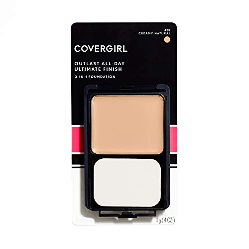 Covergirl Outlast All-Day Ultimate Finish 3-in-1 Foundation Makeup, Creamy Natural, 0.4 Ounce