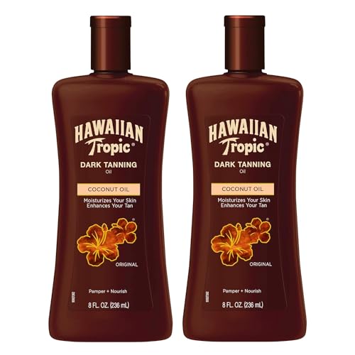 Hawaiian Tropic Dark Tanning Oil Original 8 oz (Pack of 2)