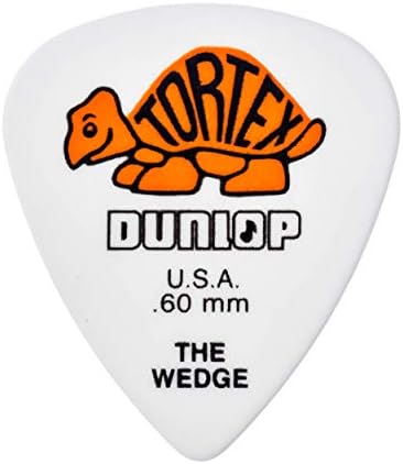 Dunlop 424R.60 Tortex® Wedge, White/Orange, .60mm, 72/Bag